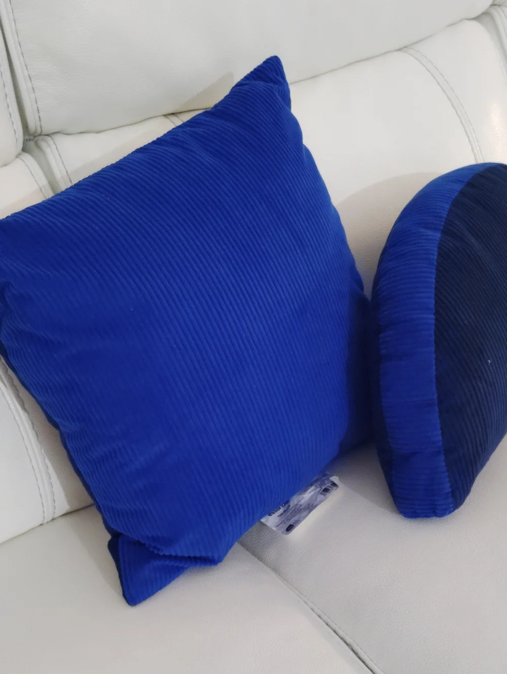 Target Room Essentials Navy Blue Pillow Set - Square & Half Moon 2-Piece Lot